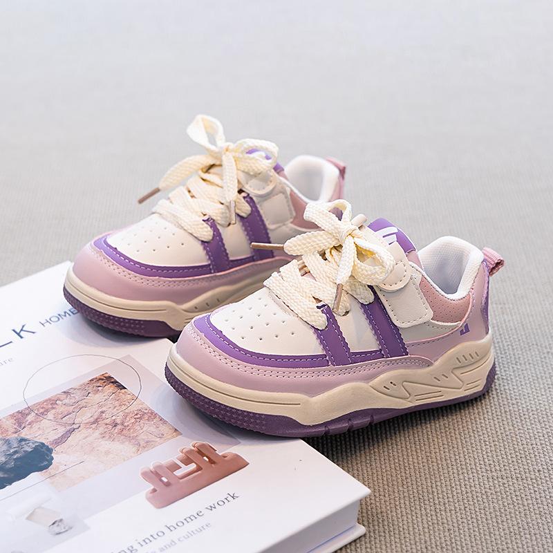 Girls board shoes low-top 2025 spring and autumn new children's sports shoes boys soft-soled white shoes spring casual shoes tide