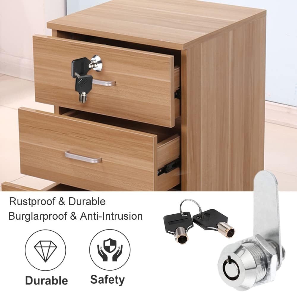 Serratura a camma tubolare per cassetto 16/20/25/30mm Serratura a cilindro a camma di sicurezza per cassetto con 2 chiavi per porta Cassetta delle lettere Armadietto Armadio Cassetta delle lettere