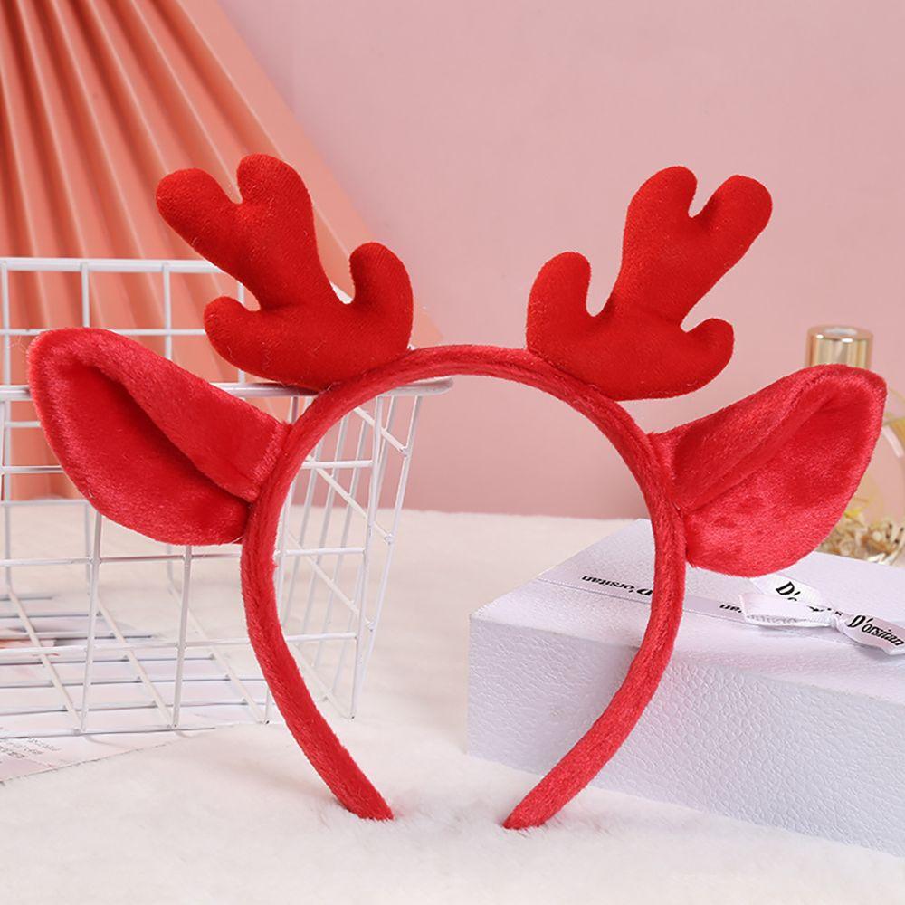 Face Cloth Female Christmas Korean Style Head Hoop Antler Headband Hair Accessories Women Hair Band