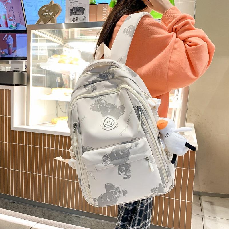 

Новый школьный рюкзак женский кампус большой вместимости парный рюкзак ученика старшей школы простой рюкзак тренд