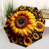 1pc Sunflower Mandala Automatic Open/Close Umbrella, Portable Folding Umbrella for Everyday Use Yy250826075