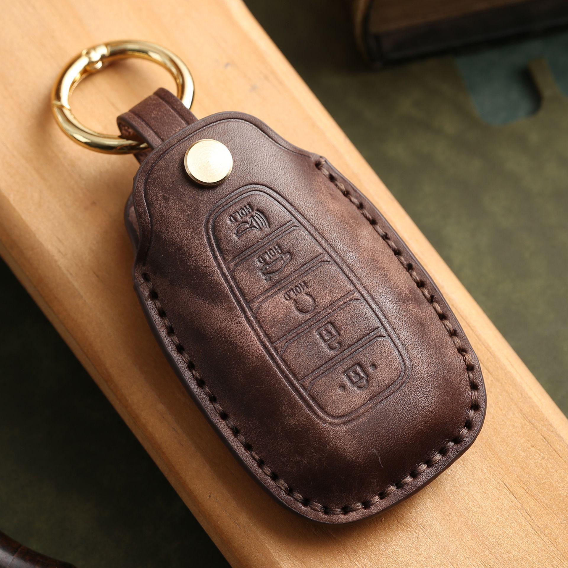 

Индивидуальный чехол для ключа ручной работы высокого класса для Beijing Hyundai Mingturena 25 Tusheng Fista коричневый