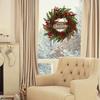 Christmas Wreath Outdoor Artificial 19.6 Inch Party Supplies With Berries Christmas Red Berry Wreath For Daily Holiday Birthday