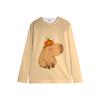 Capybara Kids Crewneck Sweatshirt My Spirit Animal Soft Cartoon Print Comfy Unisex Casual Wear for Boys & Girls