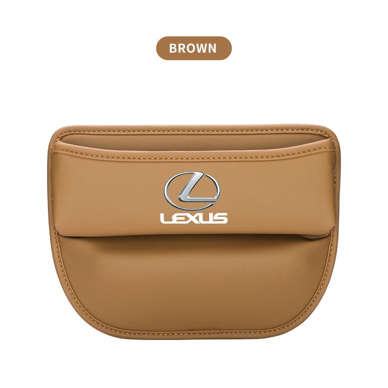 PU Leather Car Seat Side Storage Pocket Suede Gap Filler Organizer Box For Lexus RX330 IS250 ES300h UX GX470 LX570 LS430