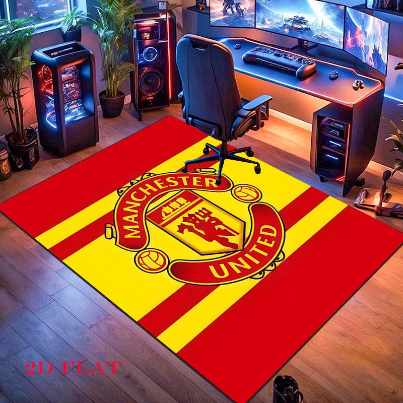 Man Utd Carpet Rug for Living Room Bedroom Home Sofa Decoration,Kids play Nonslip Floor Mat