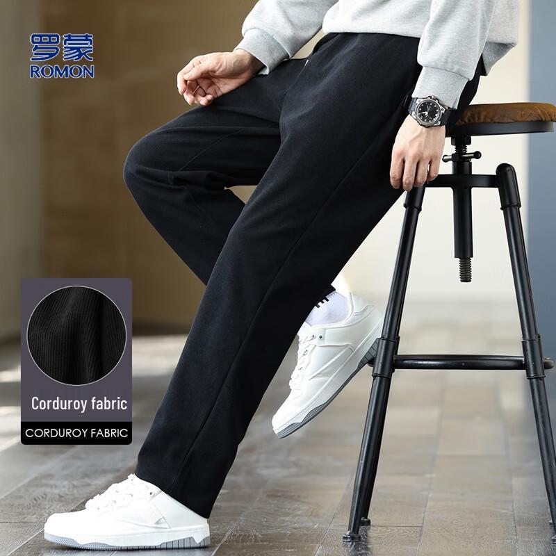 

Romon Men s Corduroy Casual Straight-Leg Pants 4XL