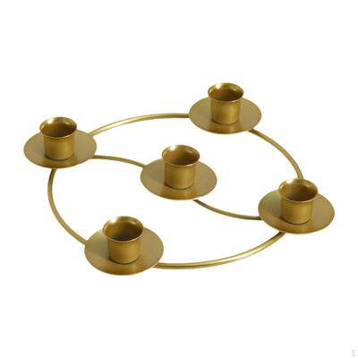 Advent Wreath Candle Holder European Home Decor Candlestick Metal for Candles