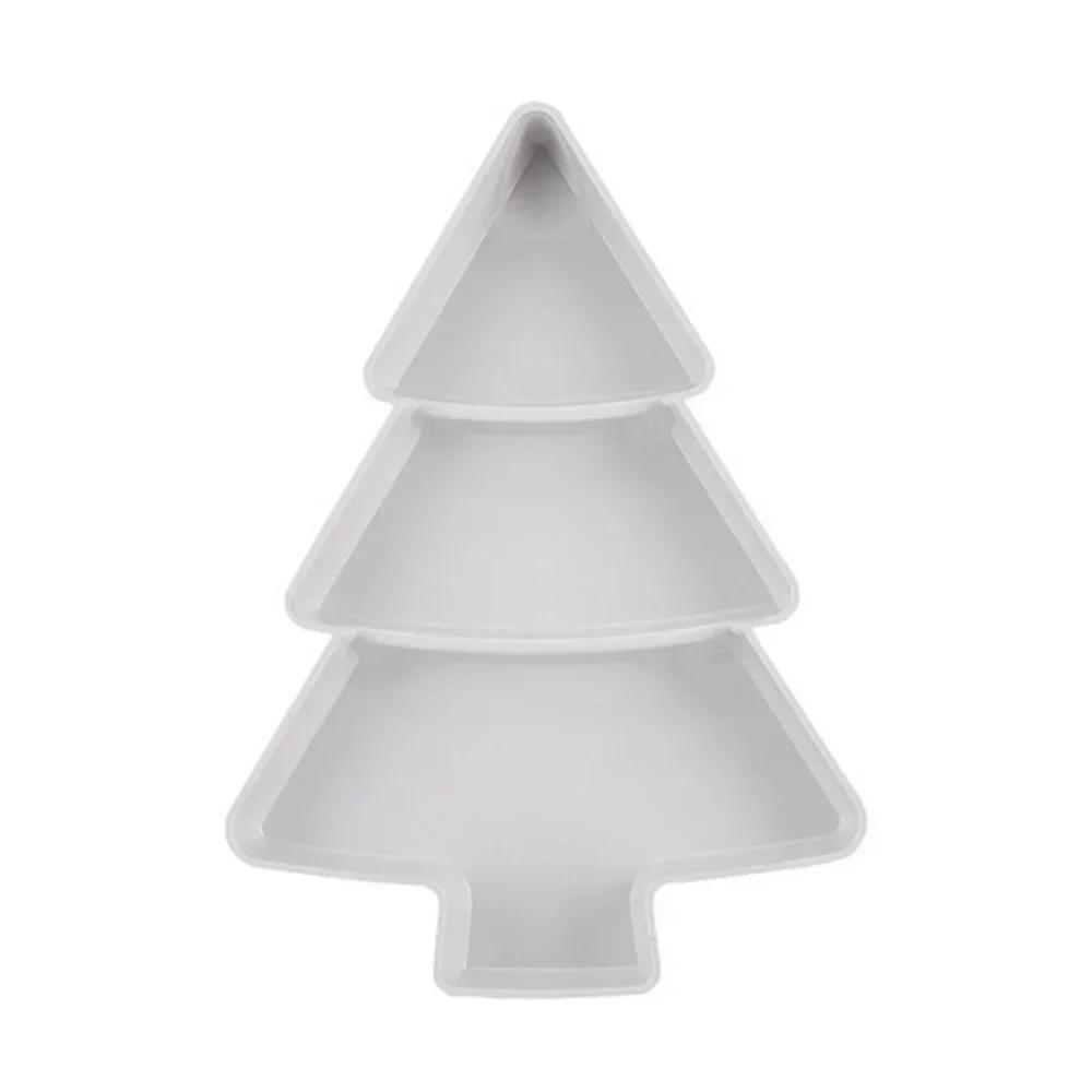Household Food Storage Xmas Tree Shape Candy Snacks Nuts Dry Fruits Plate Snack Dishes Bowl Tray Wedding Party Dessert Plates
