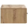 Wall Mounted Nightstand Artisan Oak Finish 49 X 34.5 X 20 Cm