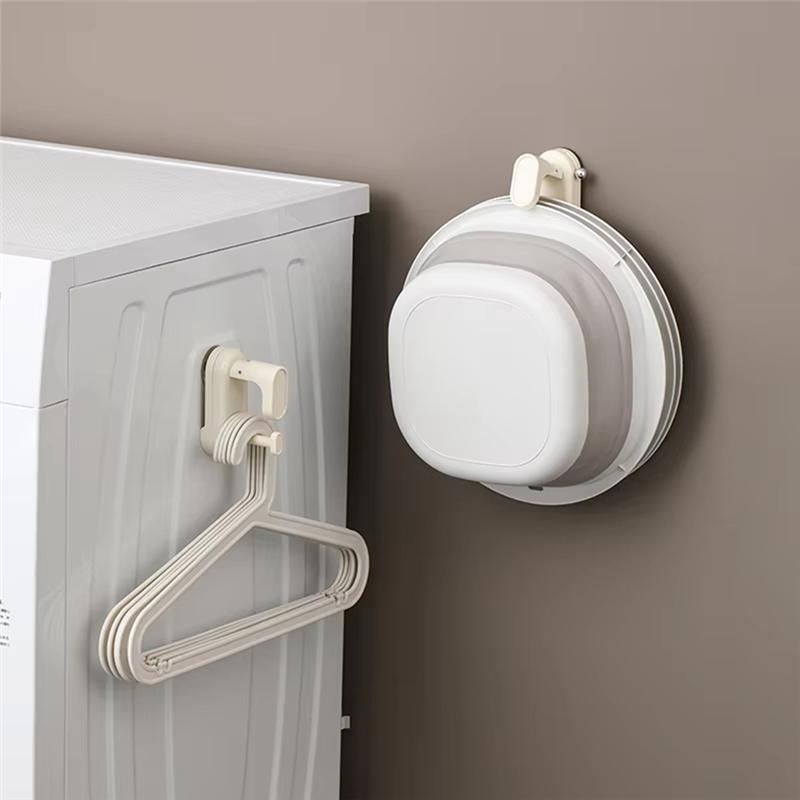 Practical-Suction Cup Washbasin Hook - Detachable, Adjustable Wall-Mounted Basin Rack For Bathroom & Kitchen Storage