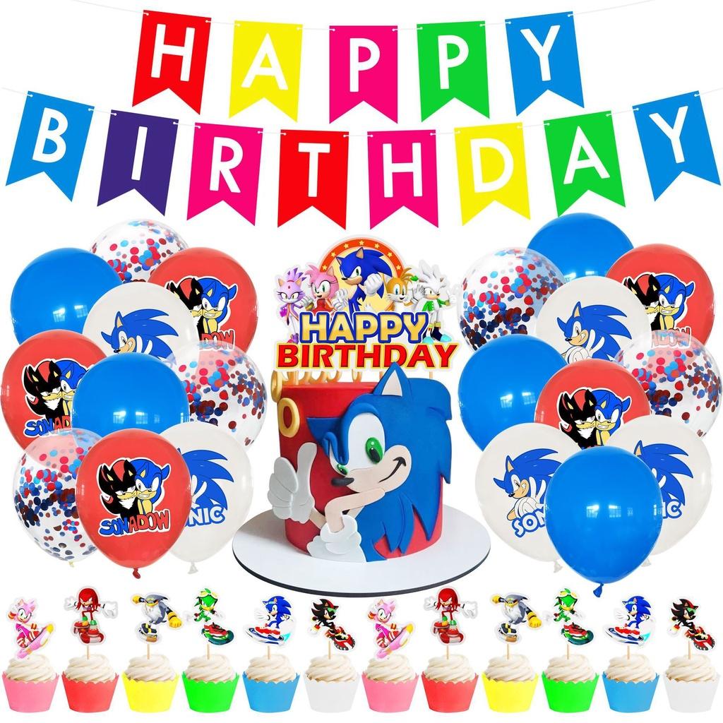 Cartoon Balloon Blue Pink Dog Cake Topper Birthday Decoration Party
