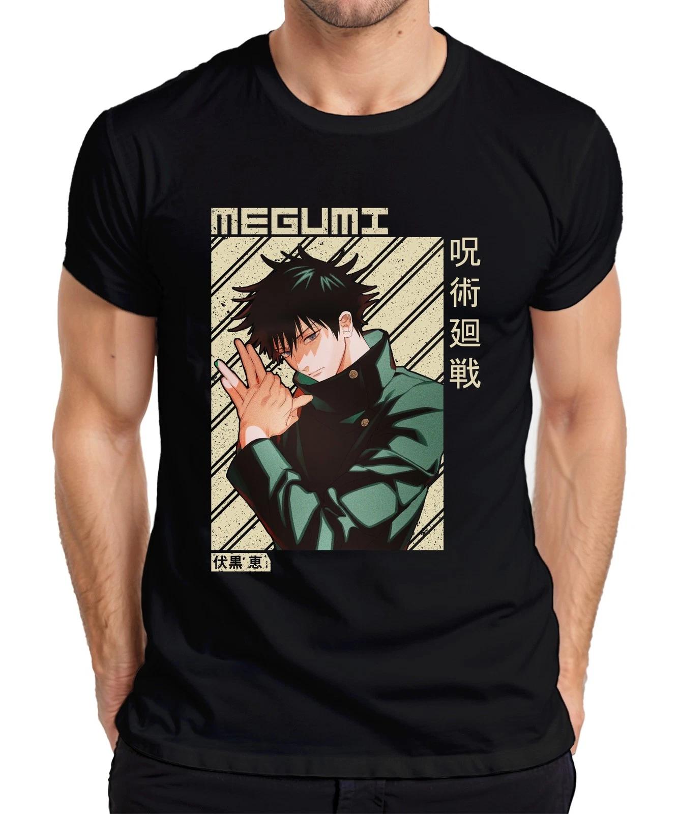 Megumi Fushiguro Jujutsu Kaisen Shikigami Dark Otaku Gift Men s T-Shirt- M