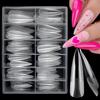 240Pcs XL Stiletto Nail Tips Clear Fake Nails Extra Long Stiletto Nail Full Cover Artificial Fingernail Extension Tool