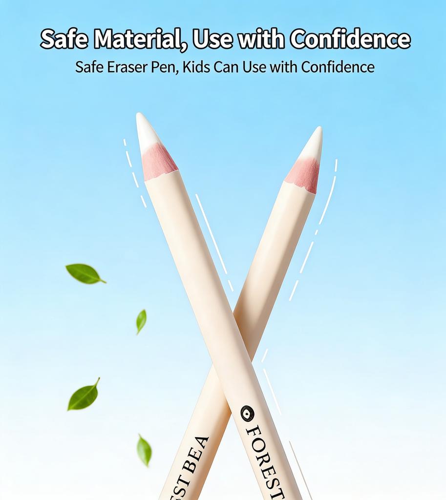 Pencil-Shaped Eraser Pen, Soft Eraser Tip, Easy To Sharpen, Precise Correction For Sketching, Note-Taking, Stationery Gift