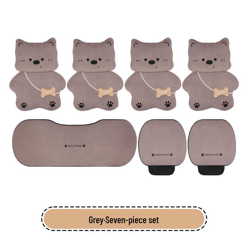 Kreskówkowy Pluszowy Zimowy Poduszka na Fotel Samochodowy dla GAC GS3, GS4, GS4PLUS