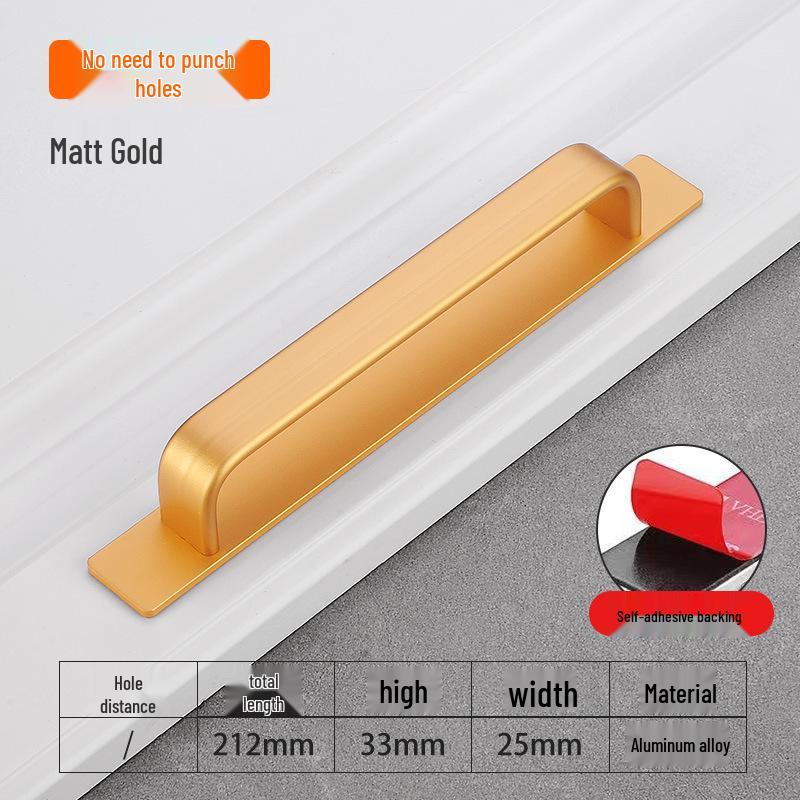 Self-Adhesive Door Pull Handle for Bathroom, Bedroom, or Sliding Doors