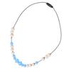 2 Stück Sensorisches Halsband Verstellbares Band Modisch Fördert Konzentration Silikon Sensorisches Halsband für Jungen und Mädchen Blau