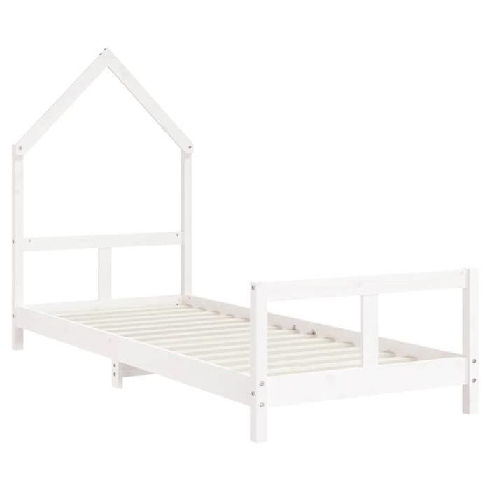 VidaXL Dětské postelové rámy, Jednolůžko s lamelovým roštem, Nábytek do ložnice, Skandinávský, Bílý 80x200 cm 834565