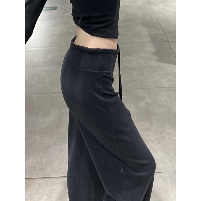 

Women s Pink Elastic Cotton Yoga Sweatpants - Casual Loose Straight Leg Pants for Spring 2XL