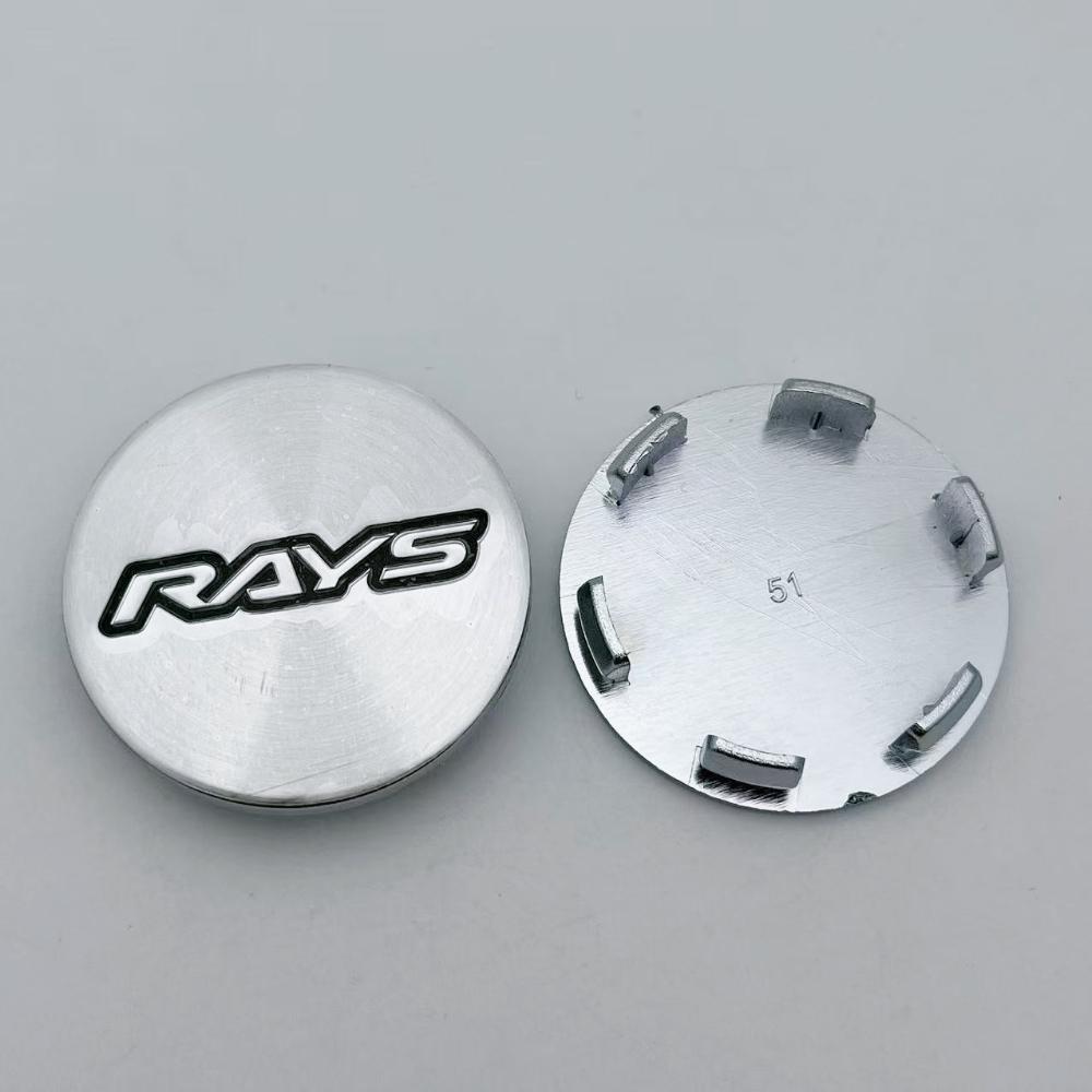 4pcs 51mm Car Wheel Center Caps with Rays Logo Emblem Wheel Rims hub cap Auto Rim Centre Cover Hubcap Car Styling Accessories