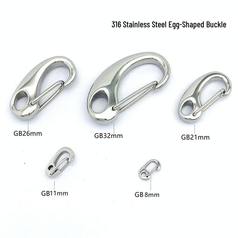 316 Stainless Steel Polished Lobster Clasp for Jewelry & DIY Accessories 11mm