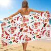 1Pc Christmas Winter Wonderland Beach Towel Quick Dry Multiuse For Beach Pool Gym Yoga Home Travel Christmas Halloween Xmas Gift S188