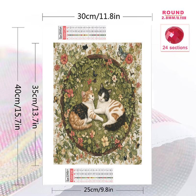 Beautiful calico cat Pattern 3pcs 100% Round Full Drill 5D DIY Diamond Painting Embroidery Cross Stitch Rhinestone Décor