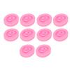 10PCS Biscuit Silicone Mould Pink High Temperature Resistant Low Deformation Baking Mold for DIY