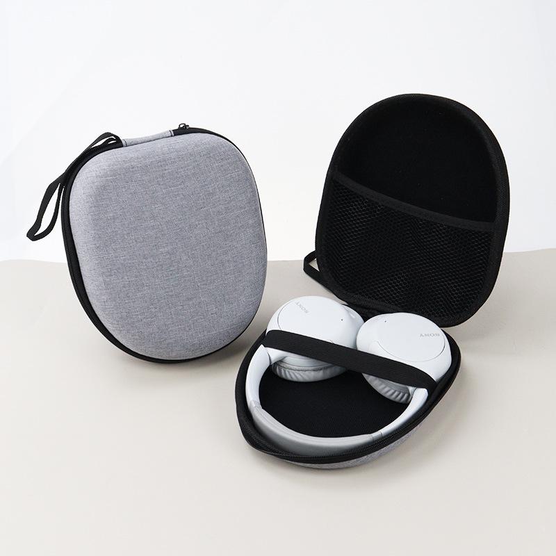 Gray Semi-Circular EVA Headset & Electronics Storage Bag - Portable, Drop-Proof