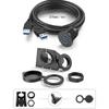 Truck Waterproof Round Car Dashboard USB 3.0 Extension Cable Panel Flush Mount