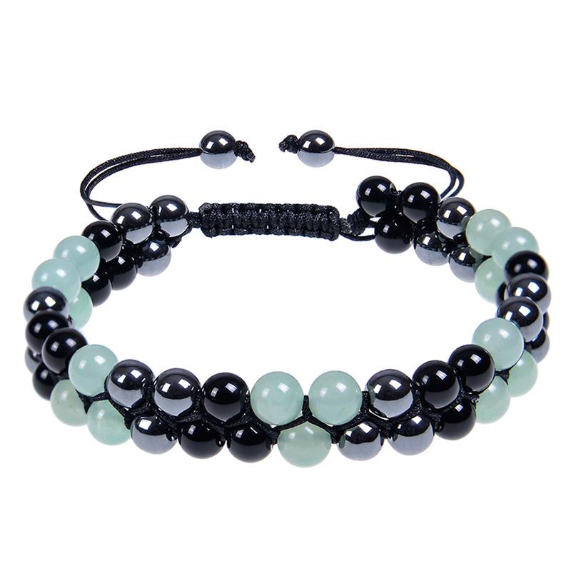 JYL TS Bracelet Cross Gift Carded Beaded Invokes Blessings & Spiritual Protection 6mm-green crystal (3 beads)