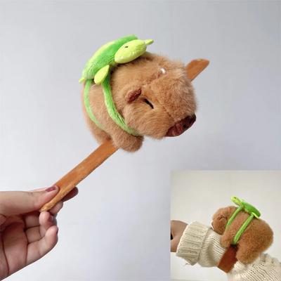 1-10 PCS Kapi Bara Poupée en Peluche Couchée sur Les Mains de Kapi Bara Dauphin d'Eau Poupée Poupée Poupée Bracelet Snap Ring Jouets Jouets en Peluche