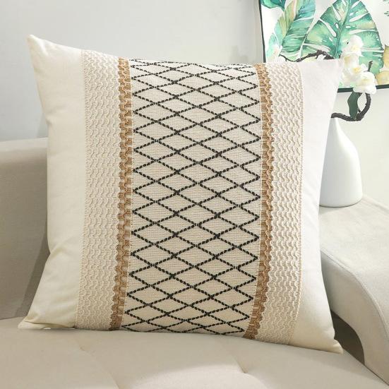 2 Stück Kissenbezug im Bohemian-Stil, farblich passend, quadratische Form, für Schlafzimmer, Wohnzimmer, Sofa, Dekoration, Kissenbezug