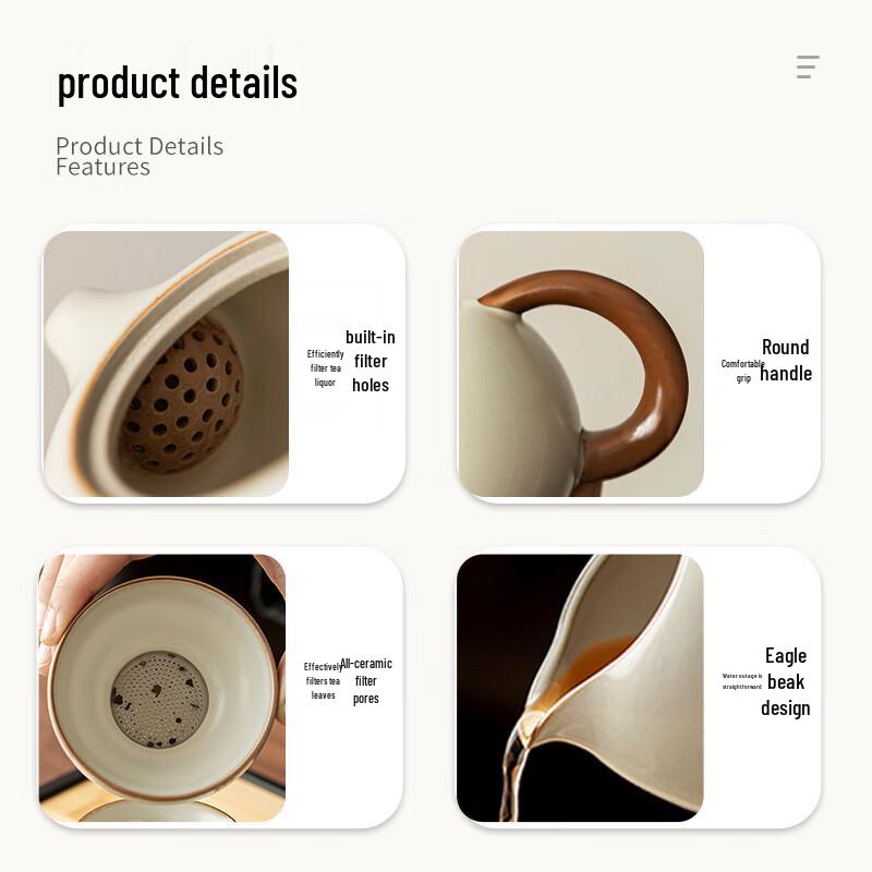 Tang Feng Ru Kiln Ceramic Gongfu Tea Set