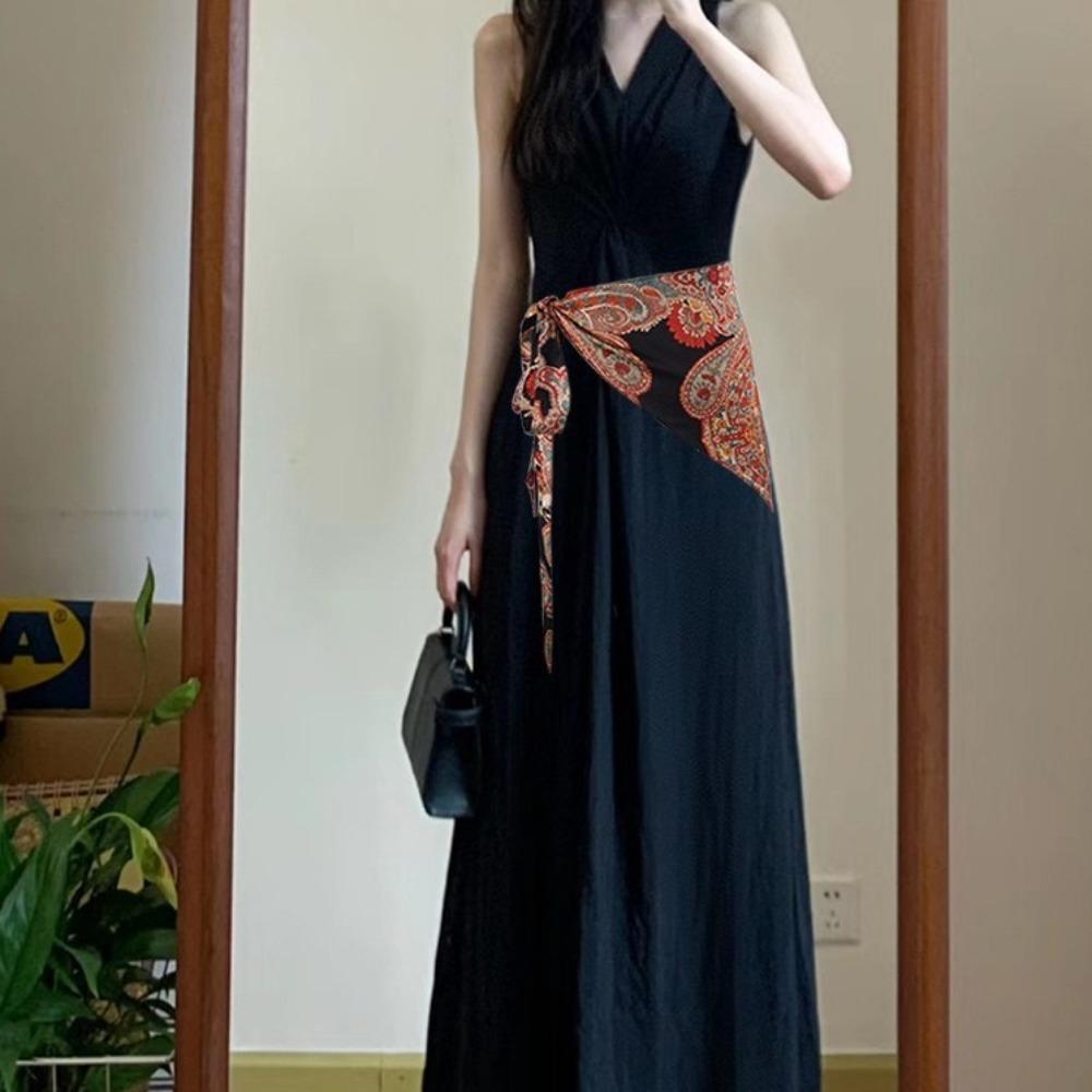 Printing Triangular Waistband Ethnic Style Bohemia Wide Waistband Floral Triangular Belt  Female