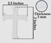 Traceease 3" Inches Cross Shape With Hole Clear Acrylic Ornament Blank Transparent Keychain Pendantsfor DIY Crafts Projects