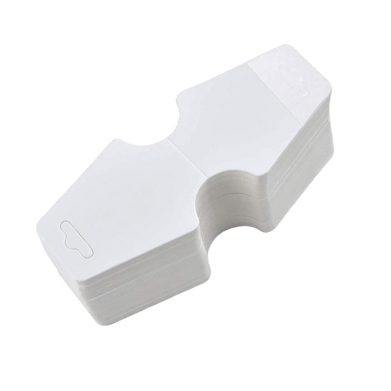 100XAdhesive Card Double-Sided Sticky Card Jewelry-Tag for Selling Packaging Necklaces Bracelet Kraft Paper Display Card