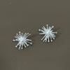 Elegant Dandelion Drop Earrings Necklace Set Women Gold Plated Copper Posts French Minimalist Style