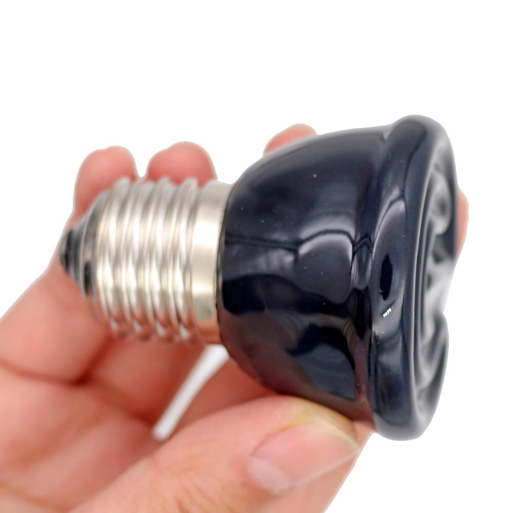 E27 Pet Heating Lamp for Turtle Snake lizard Infrared Ceramic Emitter Heat Light 50W/75W/100W Reptile Lamp Reptile Light EU Plug