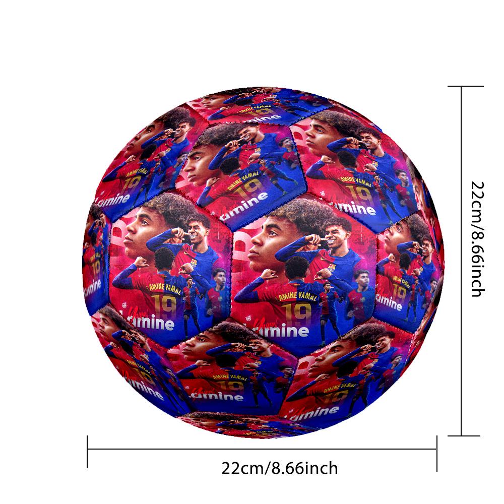 Lamine Yamal 19 Barcelona Goalkeeper Celebration Size 5 Soccer Ball Machine Sewn Indoor/Outdoor Training and Matches Soccer Accessory Perfect Gift for