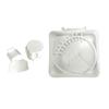 Washing Machine Water Pan Set with Raised Tray Design and Drain Fittings for Household Washer Floor Protection and Cleanup
