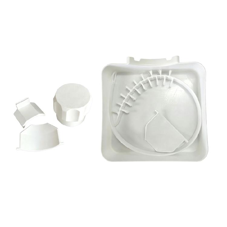Washing Machine Water Pan Set with Raised Tray Design and Drain Fittings for Household Washer Floor Protection and Cleanup