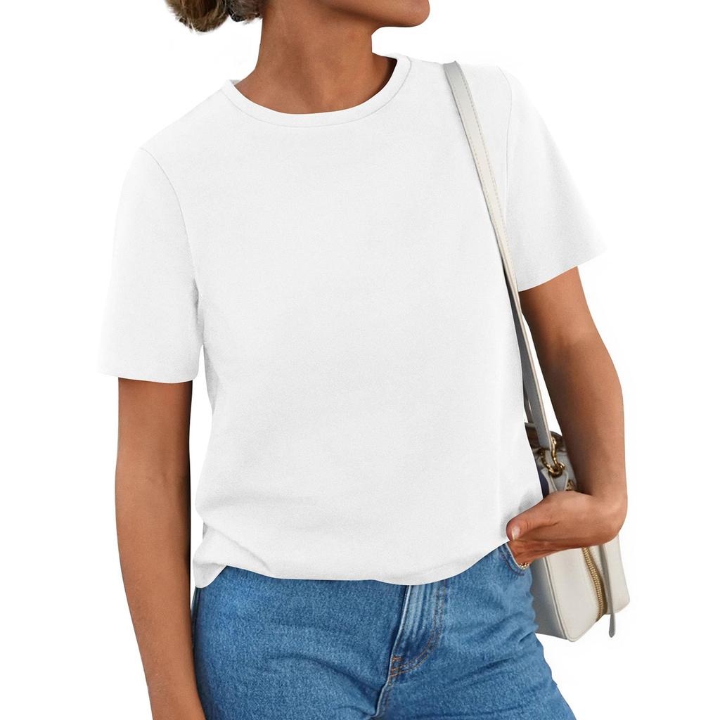 Women's Casual Loose-Fit Short-Sleeve T-Shirt Top