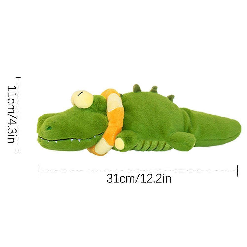 Calming-Crocodile Plush Dog Toy Squeaky Dog Toys Soft Plush Chewing Puppy Toys for Small Medium Large Dogs