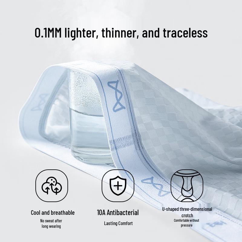 Maoren Boys' Ice Silk Breathable Antibacterial Underwear (4-Pack)