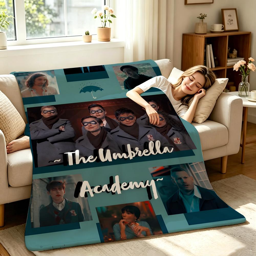 Umbrella Academy Throw Soft Warm Flannel Throw Blanket, Multi-use for Sofa Bed Office Nap 75X95CM