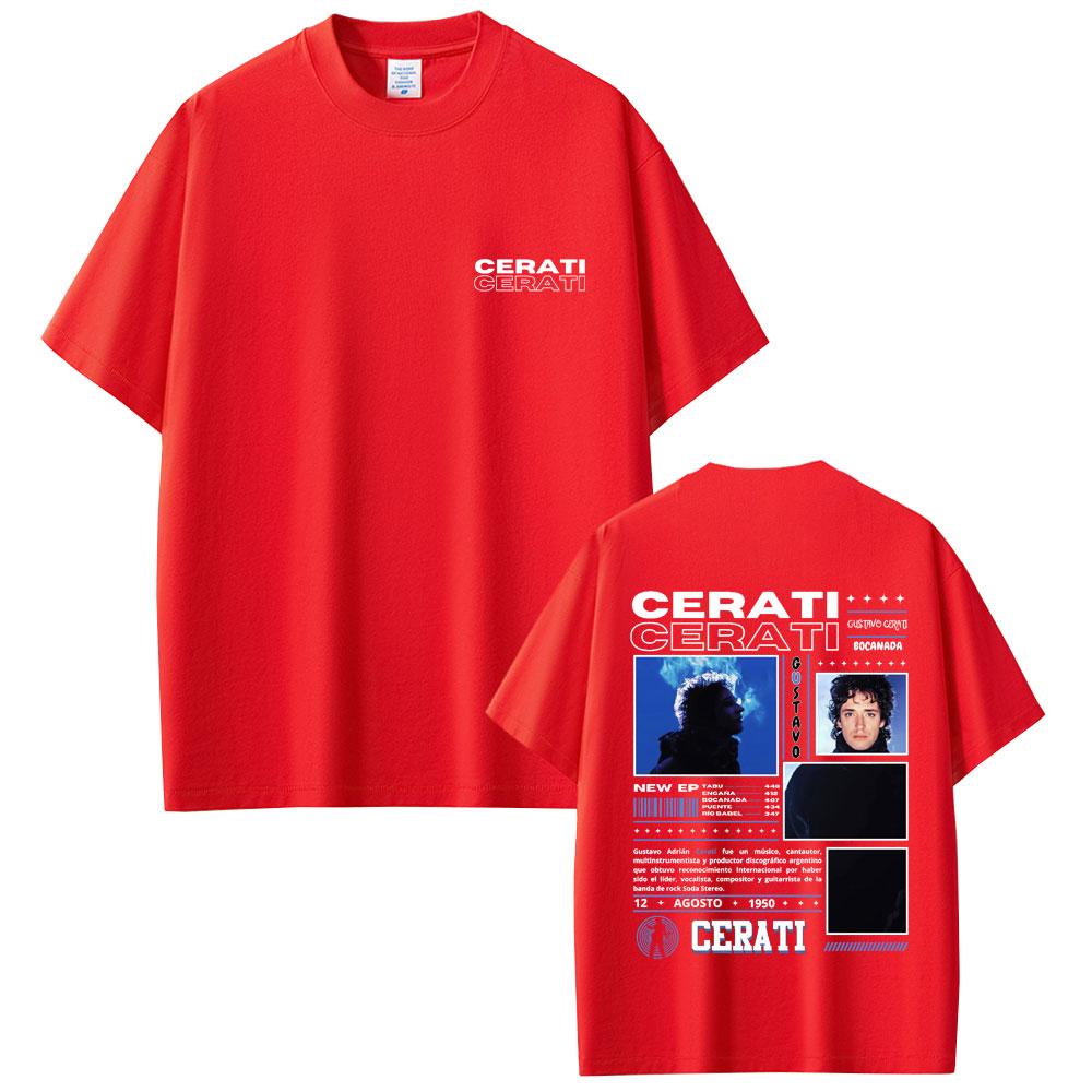 Cantante Gustavo Cerati 100% cotone camicia uomo hawaiana lusso Grafica HipHop T-shirt estate Y2K manica corta moda top oversize