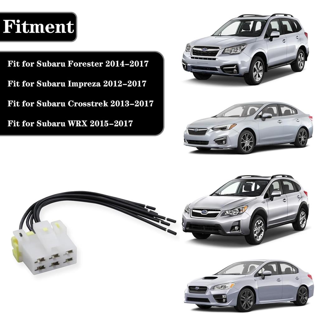 Manual Heater AC Control Unit Plug Fit for Subaru Forester 2014-2017 Impreza 2012-2017 Crosstrek 2013-2017 WRX 2015-2017, Blower Motor Wire Pigtail