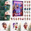 Kpop Demon Hunter Advent Calendar 2D Acrylic Pendant Christmas Tree Hanging Decorative Gift New Year 24 Days Countdown Blind Box